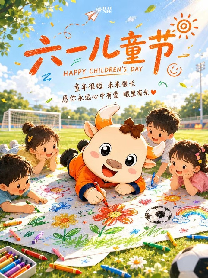 青岛小海牛祝所有大小朋友：不管几岁，快乐万岁！ 🐂🎉